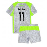 Manchester City Jeremy Doku #11 Tretí Detský futbalový dres 2025-26 Krátky Rukáv (+ trenírky)